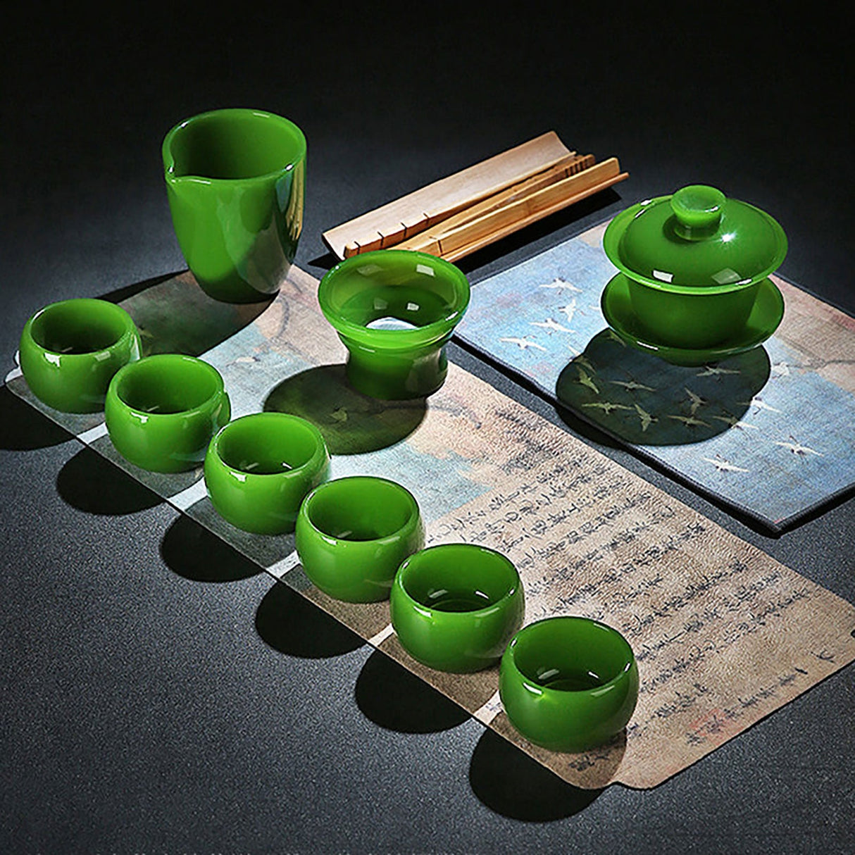 9 Piece Vintage Kung Fu Tea Set