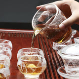 9 Pieces Transparent Kung Fu Tea Set