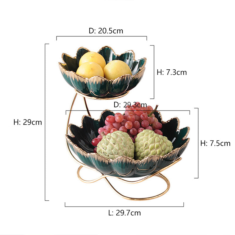 2 Tier Fruit Plate Stand