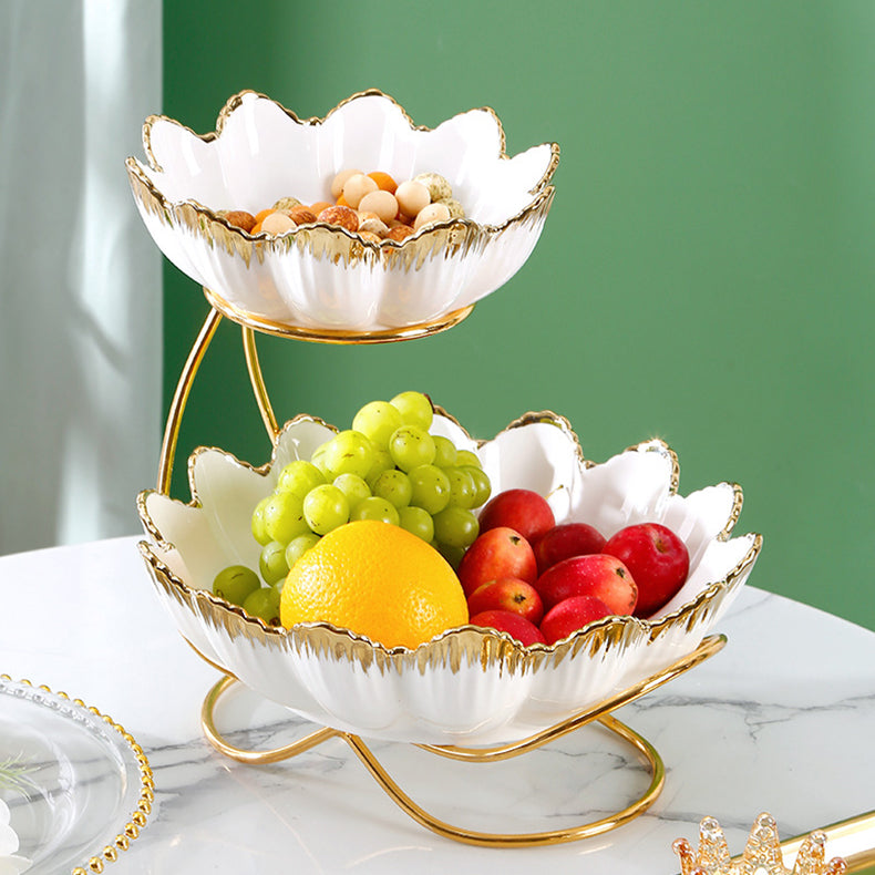 2 Tier Fruit Plate Stand