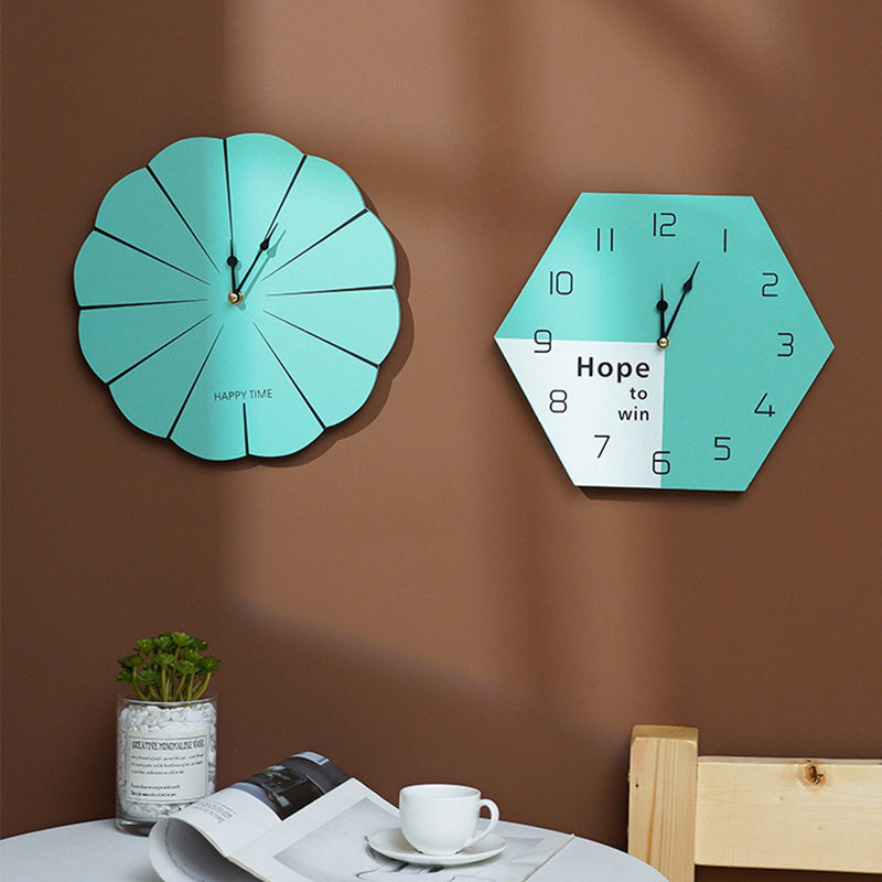 Hexagon Wooden Wall Clock