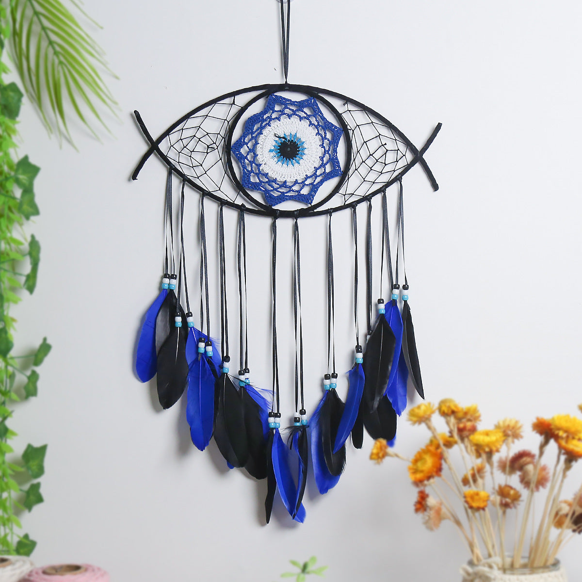 Evil Eye Dream Catcher Blue