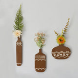 Wooden Flower Vase Wall Decor