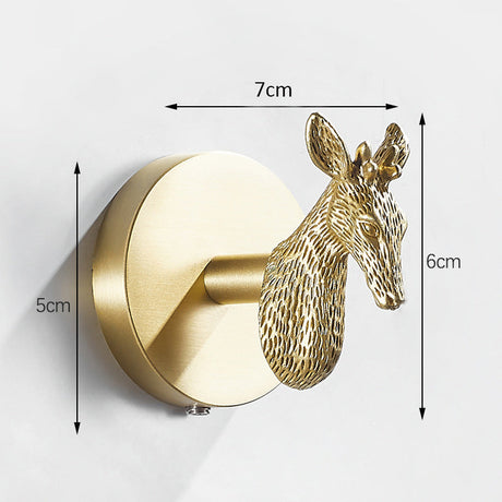 Nordic Golden Animal Wall Hook
