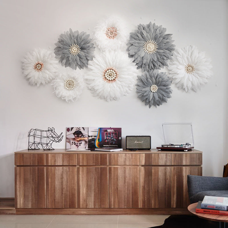 Feather Floral Wall Decor