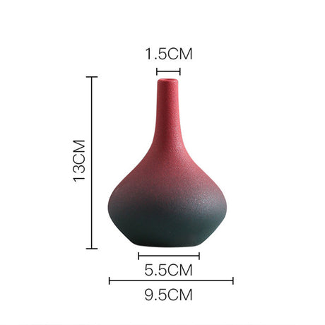 Red Green Gradient Flower Vase