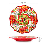 Bohemian Dinnerware Red Plates Bowls Mug