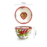 Bohemian Dinnerware Red Plates Bowls Mug