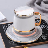 Espresso Cup and Saucer with Gold Trim