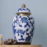 Blue and White Porcelain Temple Jar