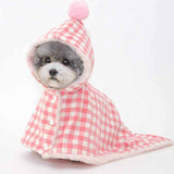 Plaid Grid Pet Fleece Blanket