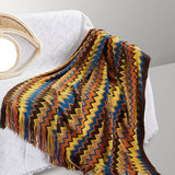 Boho Colorful Knitted Blanket