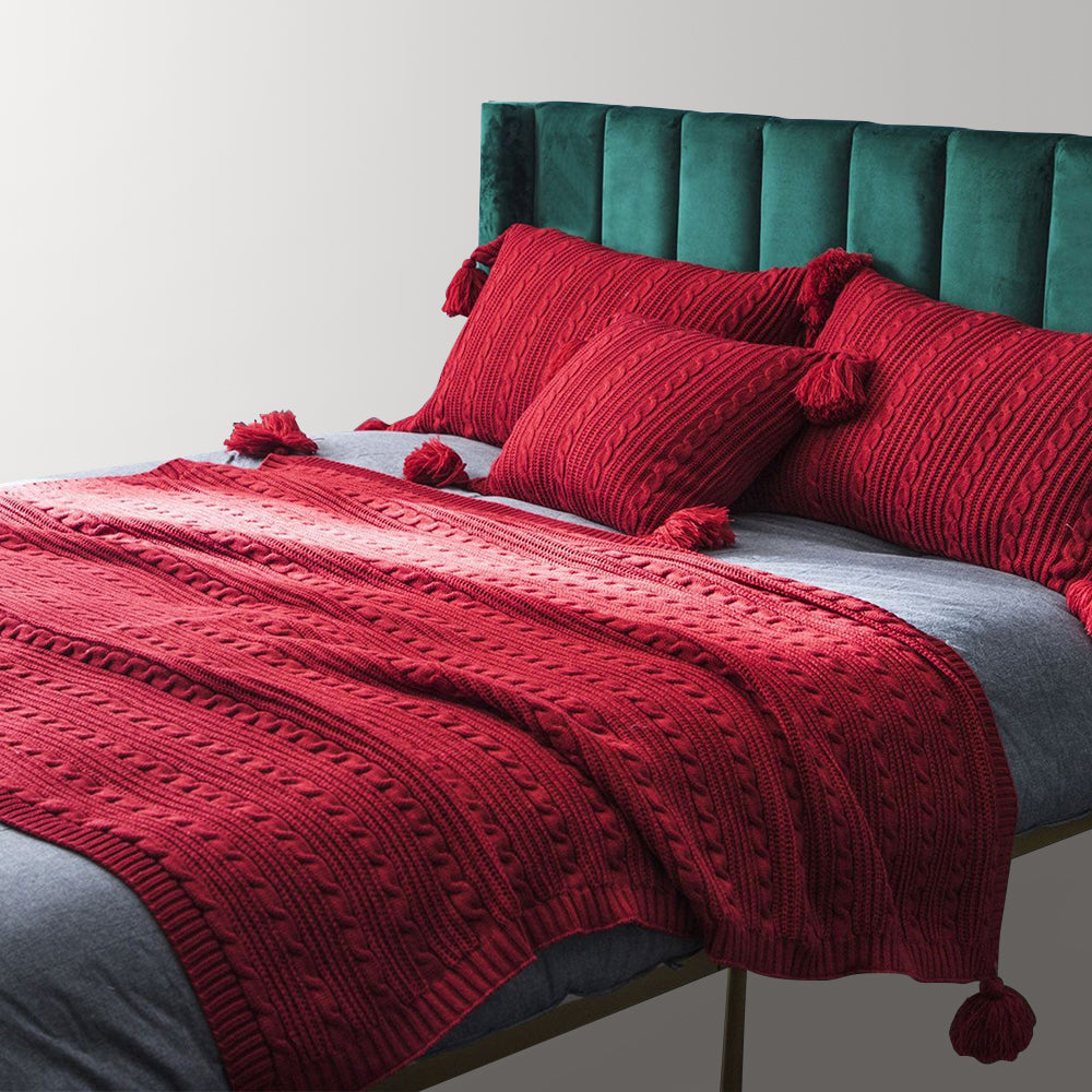 Red Knitted Blanket