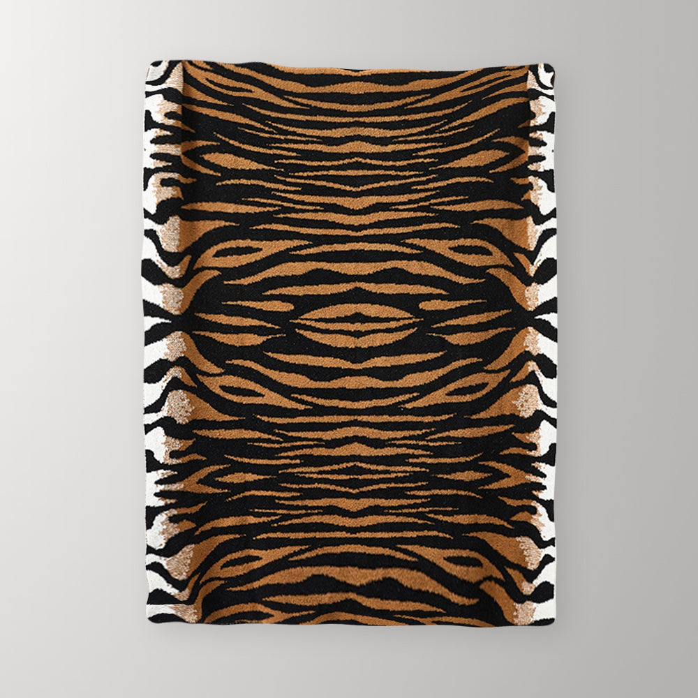 Tiger Print Warm Throw Blanket