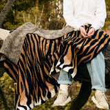 Tiger Print Warm Throw Blanket