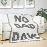 Modern Quotes Cotton Blanket