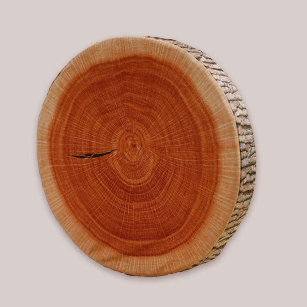 Annual Ring Tree Trunk Pillow Cushion