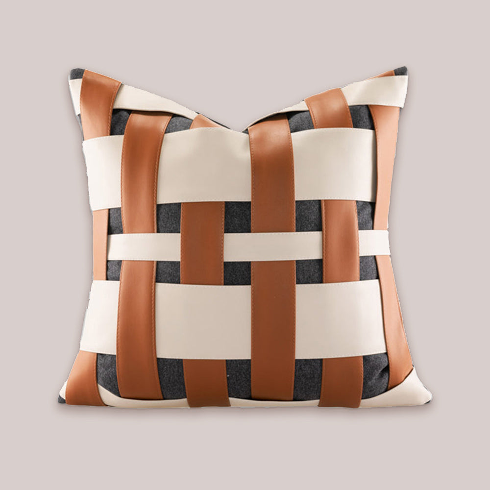 Caramel Woven Throw Pillow Covers