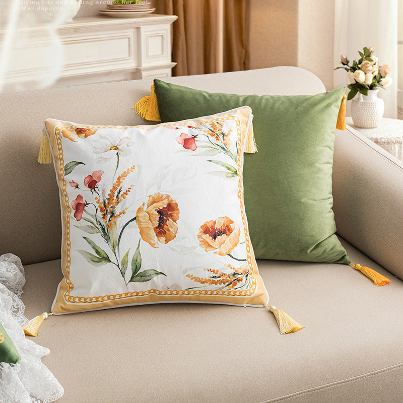 Farmhouse Floral Throw Pillow Covers