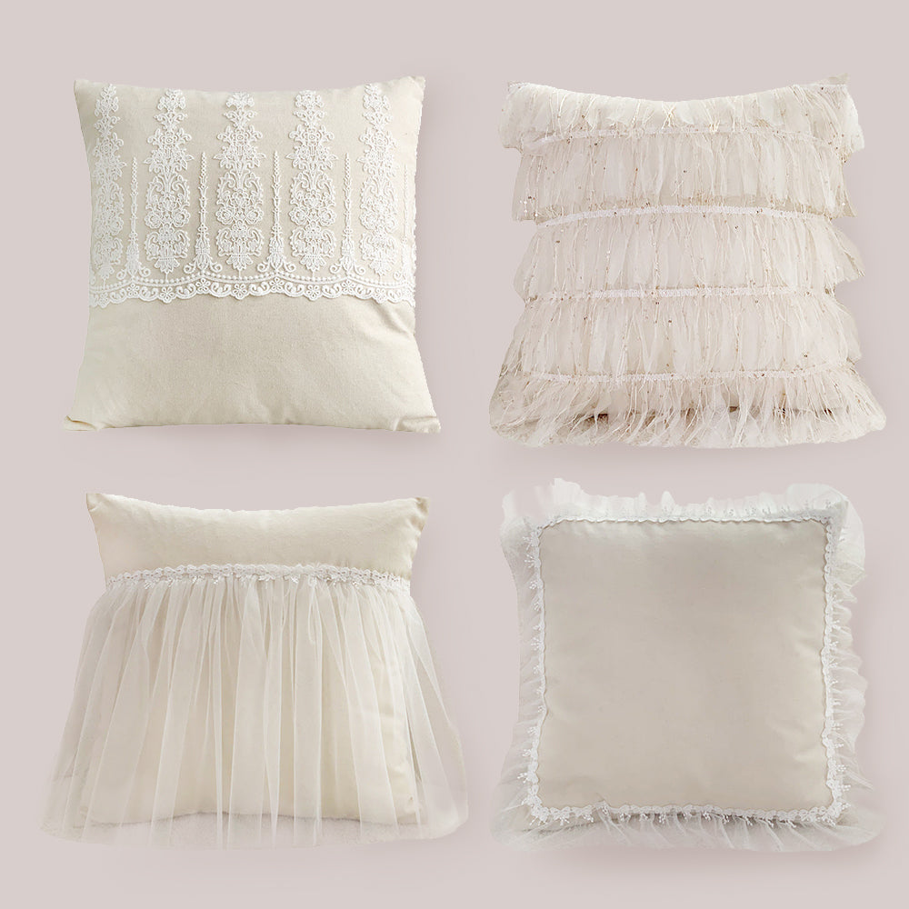 Wedding Theme Lace Throw Pillow Covers