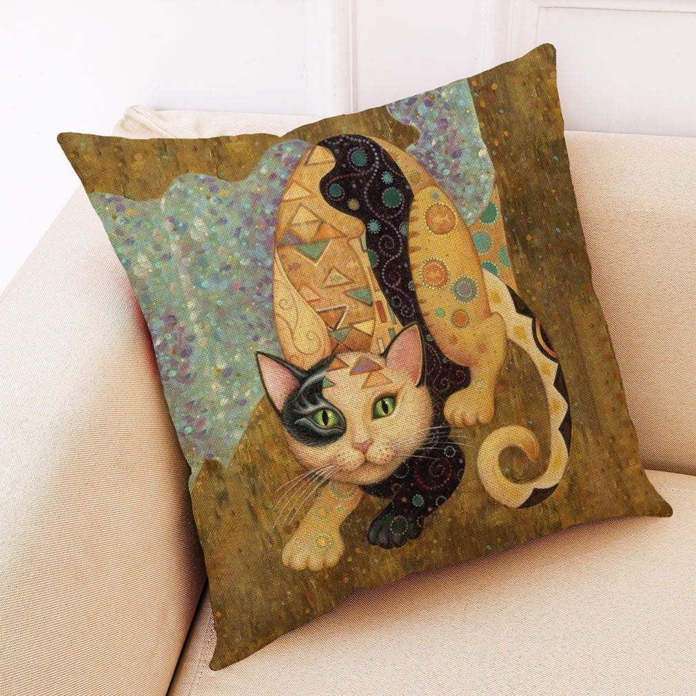 Cat Print Throw Pillow Covers