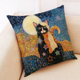 Cat Print Throw Pillow Covers