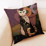 Cat Print Throw Pillow Covers