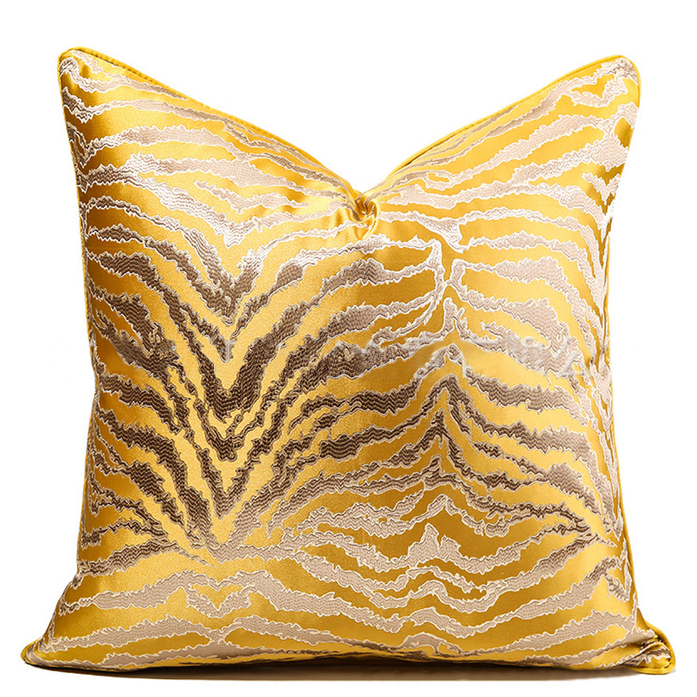 Gold Copper Mosaic Throw Pillow Covers