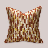 Gold Copper Mosaic Throw Pillow Covers