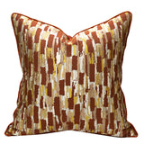 Gold Copper Mosaic Throw Pillow Covers