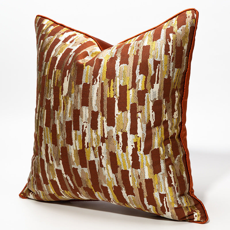 Gold Copper Mosaic Throw Pillow Covers