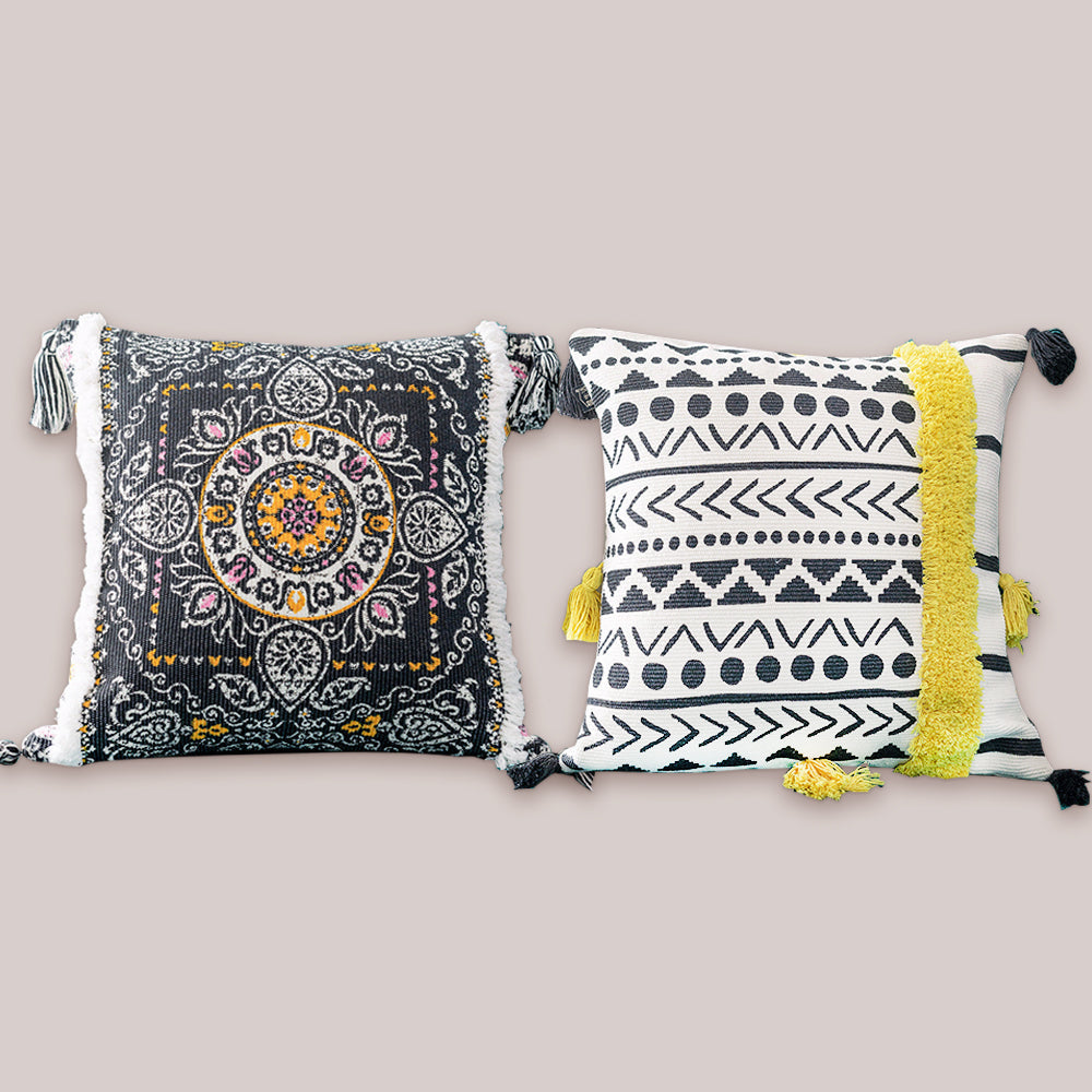 Boho Tassels Throw Pillow Covers