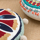 Round Ethnic Throw Pillow Covers