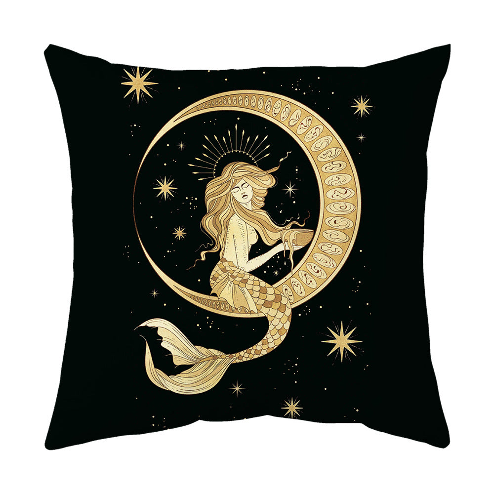 Gold Tarot Throw Pillow Covers