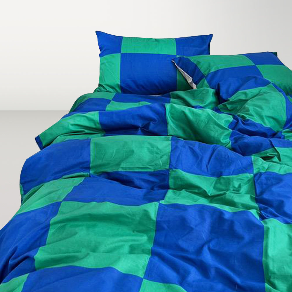 Simple Grid Cotton Bedding Set