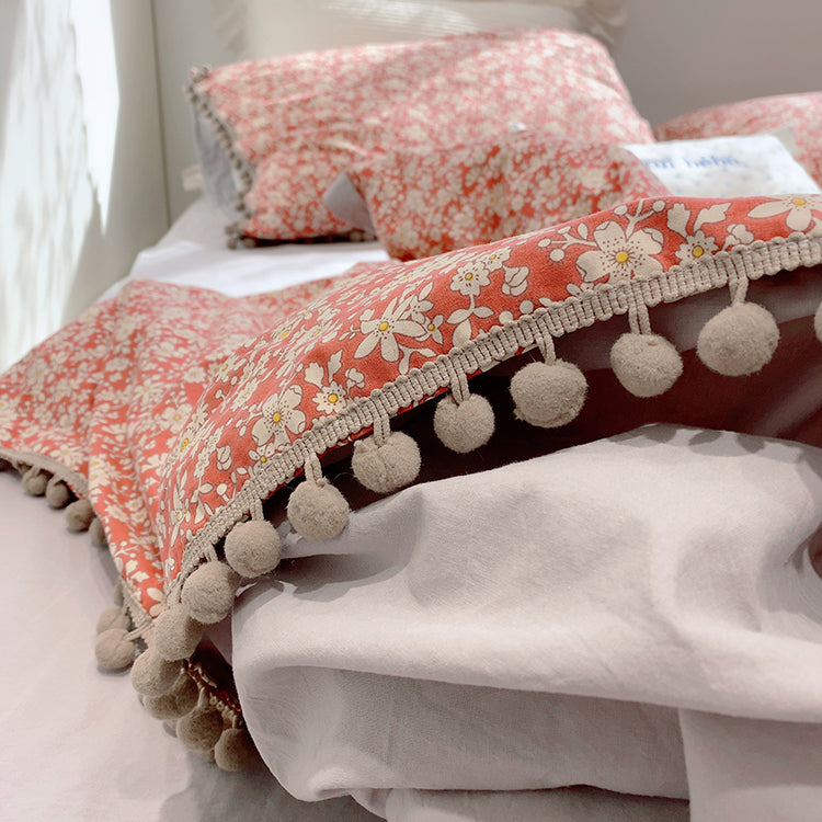 Rustic Floral Cotton Bedding Set