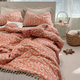 Rustic Floral Cotton Bedding Set