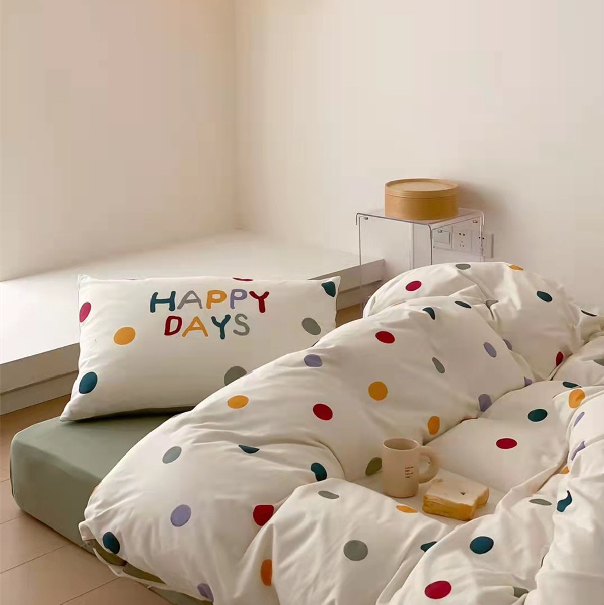 Simple Dots Cotton Bedding Set