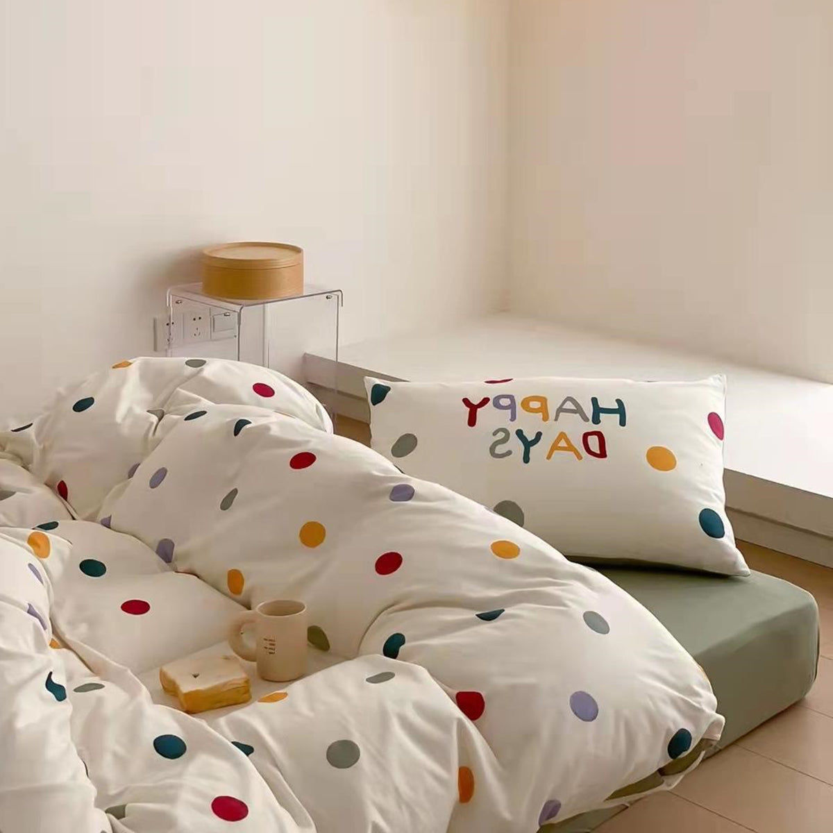 Simple Dots Cotton Bedding Set