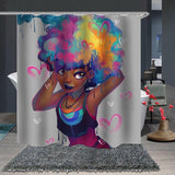 Black Female Shower Curtain