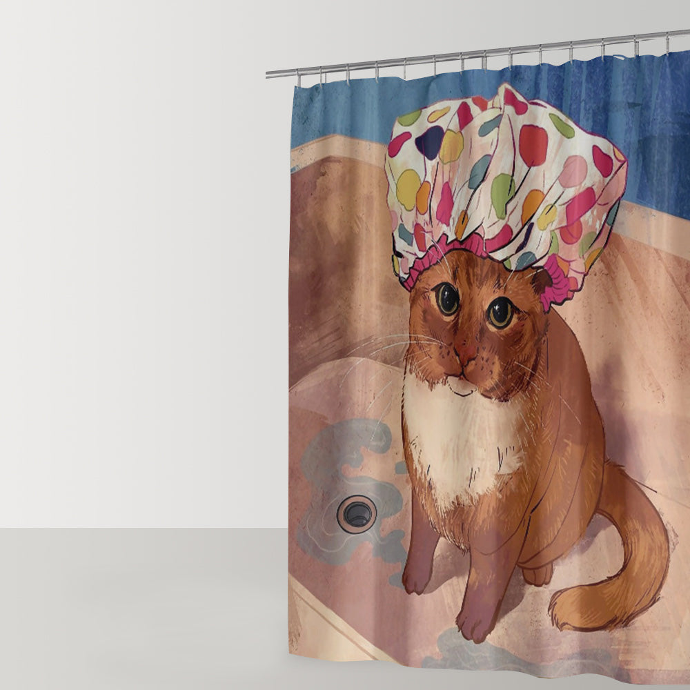 Cute Cattie Funky Shower Curtain