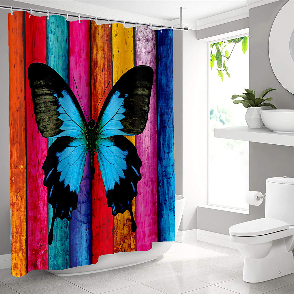 Realistic Butterfly Shower Curtain