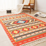 Moroccan Fringed Jute Cotton Rug