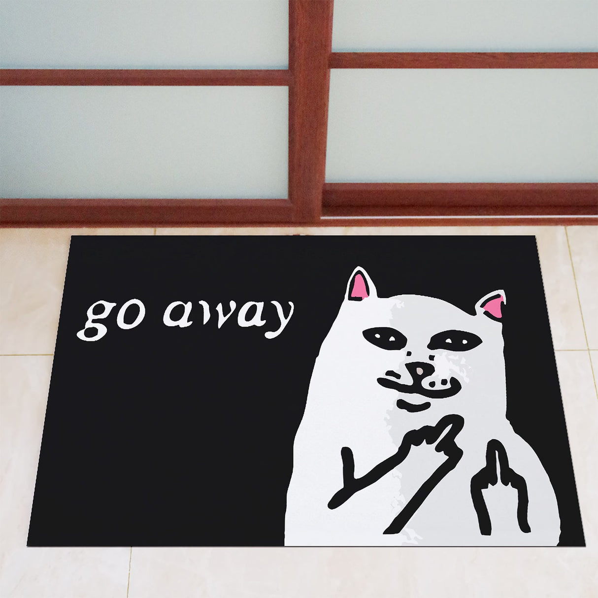 Funny Cat Rubber Door Mat