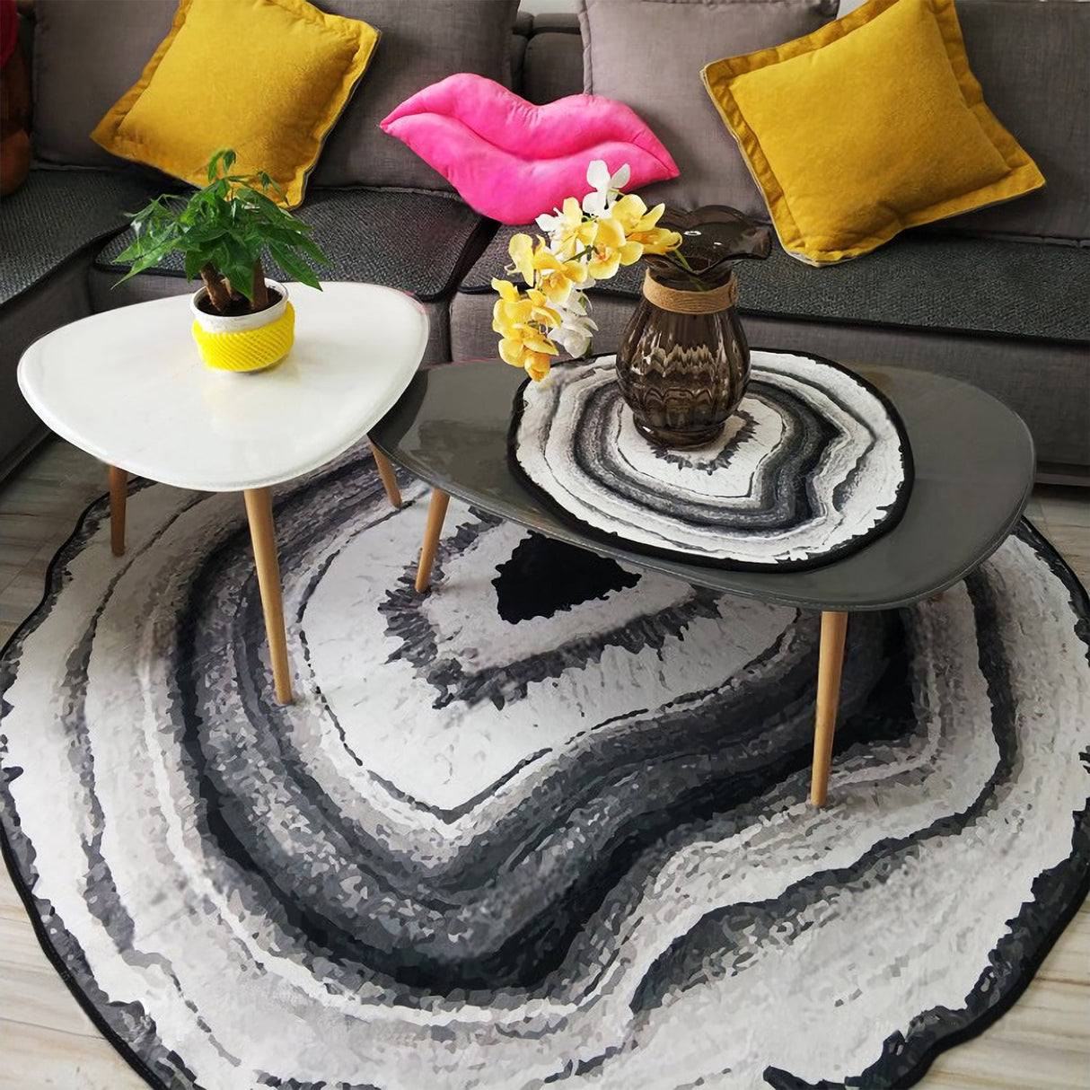 Irregular Tree Stump Rugs