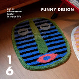 Smiley Face checkered Rug