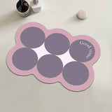 Abstact Purple Diatom Mud Rug