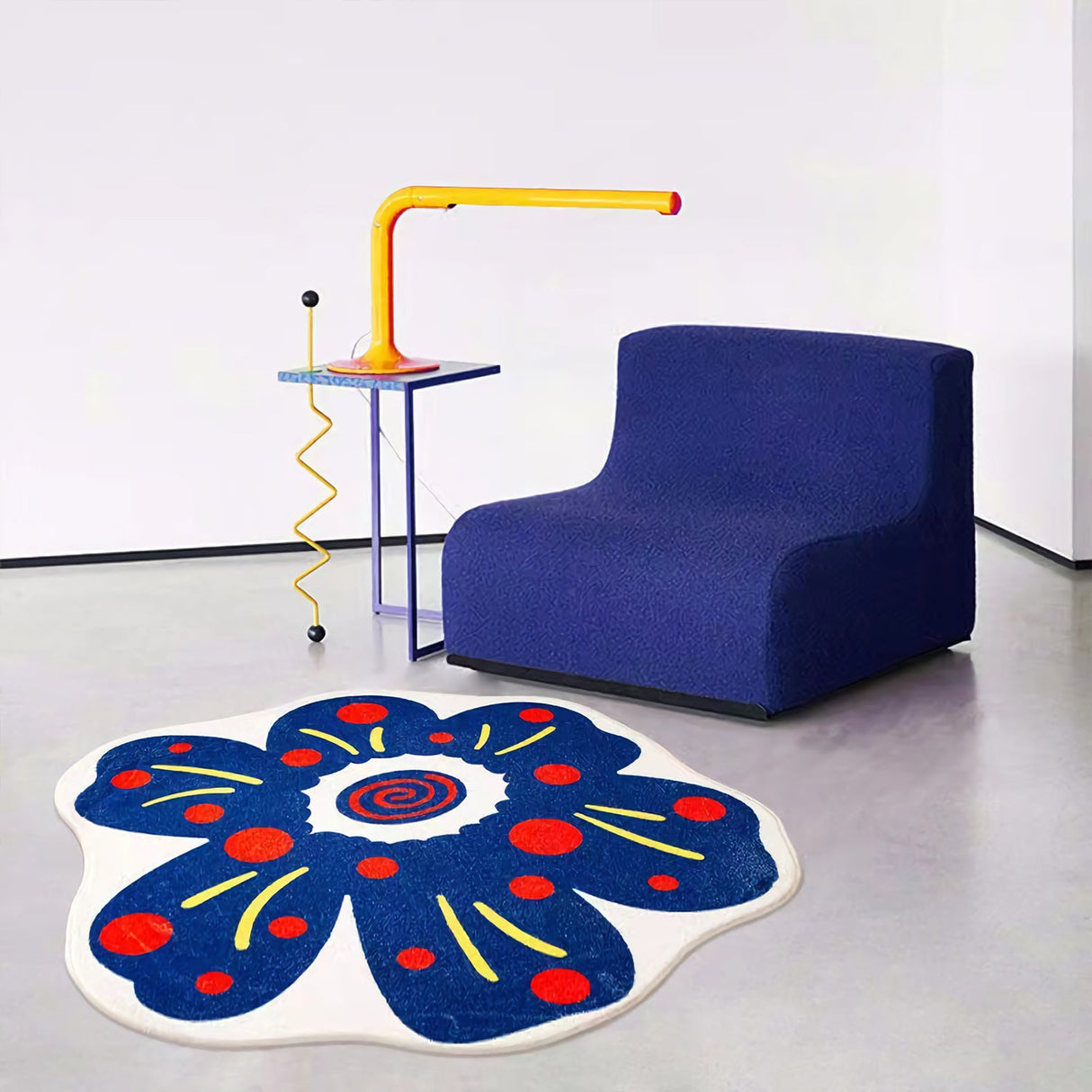 Colorful Floral Irragular Shaped Rugs