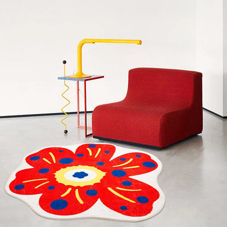 Colorful Floral Irragular Shaped Rugs
