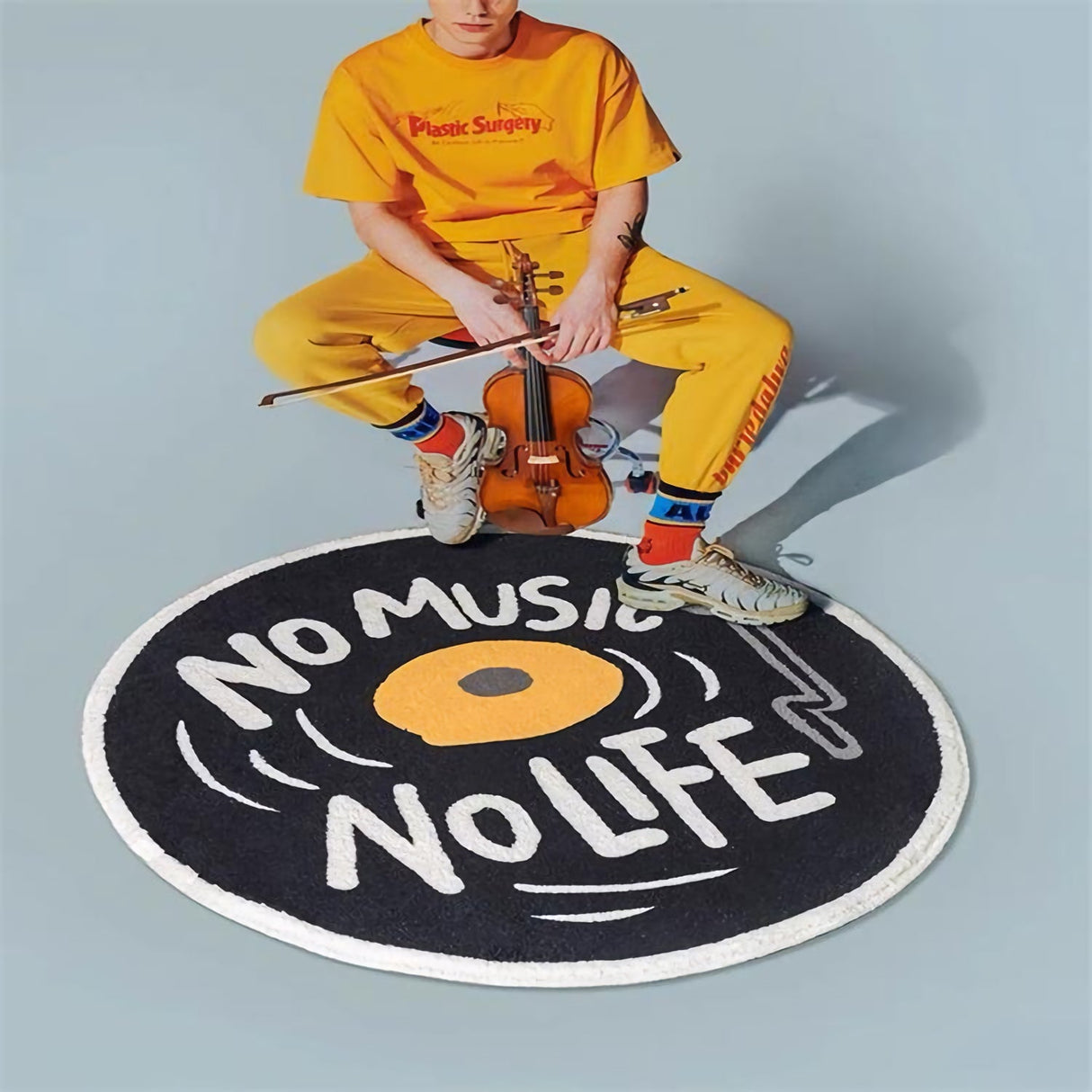 Pop Art CD Shaped Rug